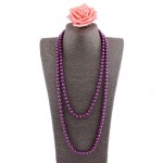 Colier  elegant AS45FF cu perle din sticla Violet